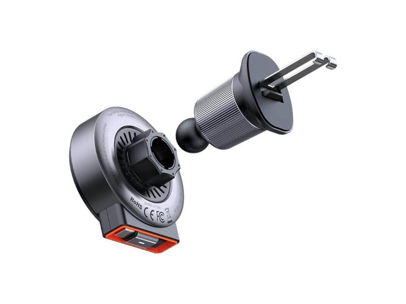 Mcdodo CH-3000 wireless car charger with retractable USB-C cable 15W (black)