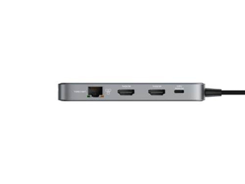 Deltaco Transparent USB-C Docking Station Dual 2x HDMI