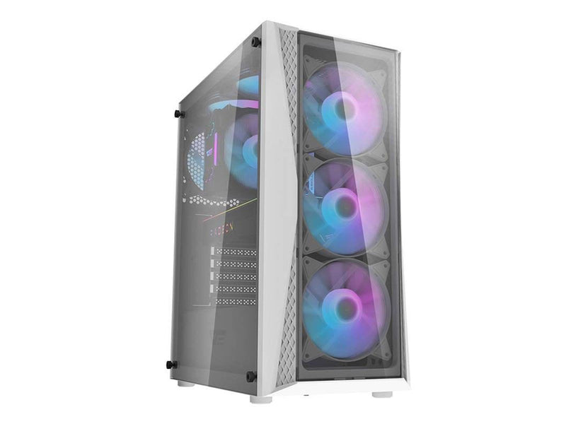 Darkflash DK352 Plus computer case + 4 fans (black and white) - Gehäuse