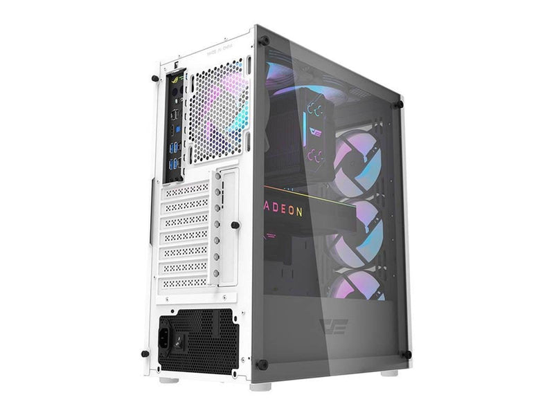Darkflash DK352 Plus computer case + 4 fans (black and white) - Gehäuse