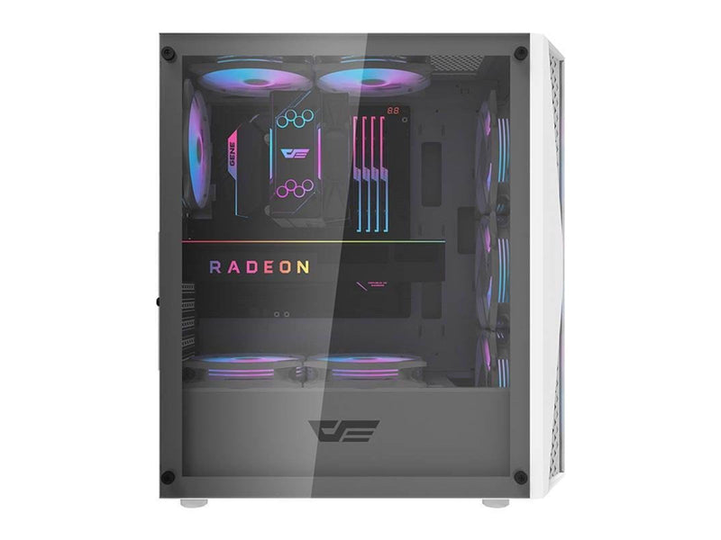 Darkflash DK352 Plus computer case + 4 fans (black and white) - Gehäuse