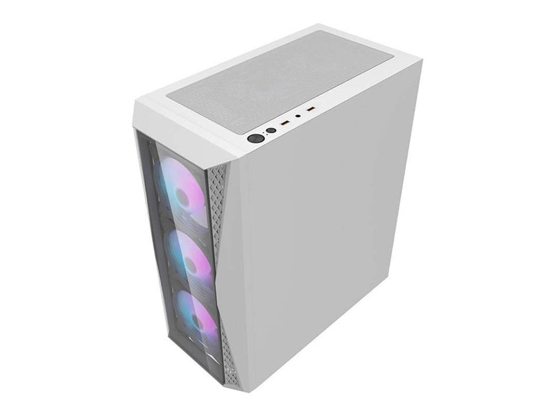 Darkflash DK352 Plus computer case + 4 fans (black and white) - Gehäuse