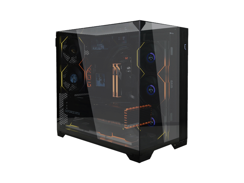 Lian Li O11 Vision Compact Black - Gehäuse - Miditower - Schwarz