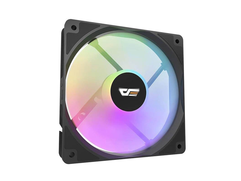 Darkflash Computer Fan CL12 LED (120x120) - Gehäuselüfter - 120mm - Schwarz - 26 dBA