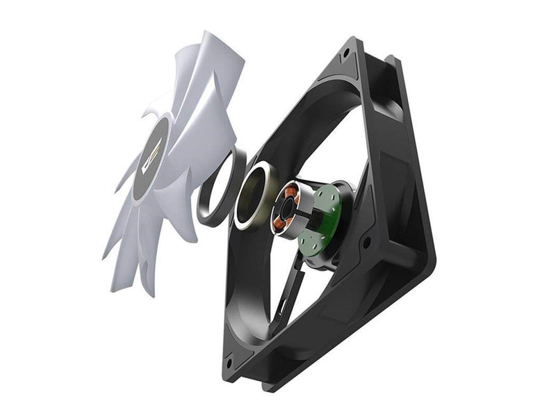 Darkflash Computer Fan CL12 LED (120x120) - Gehäuselüfter - 120mm - Schwarz - 26 dBA
