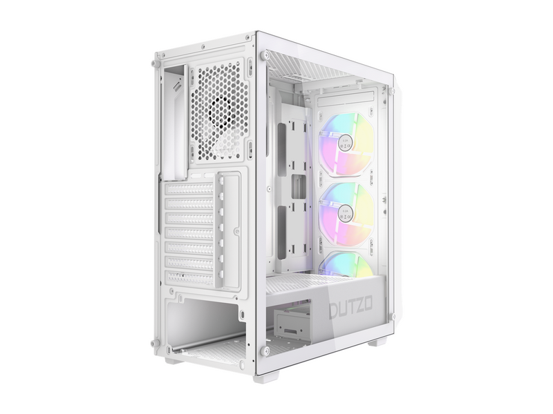 DUTZO C321 Mesh TG ARGB - Gehäuse - Miditower - Weiß
