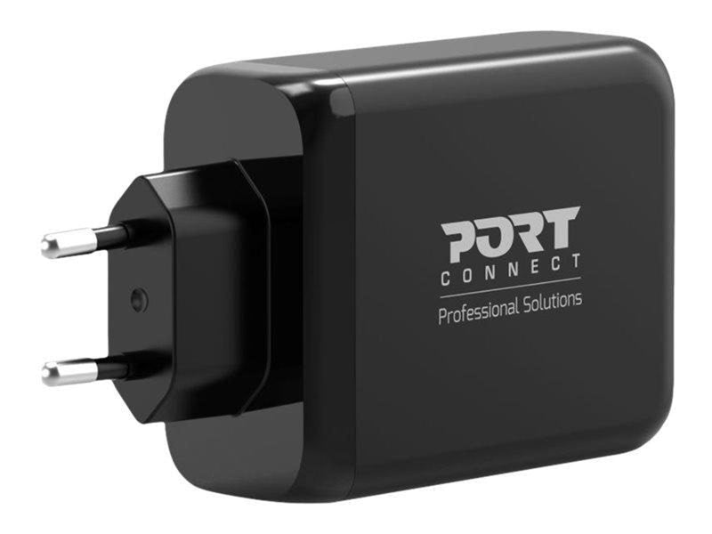PORT Designs PORT Connect power adapter - GaN technology - 3 x USB-C USB Type A - 120 Watt