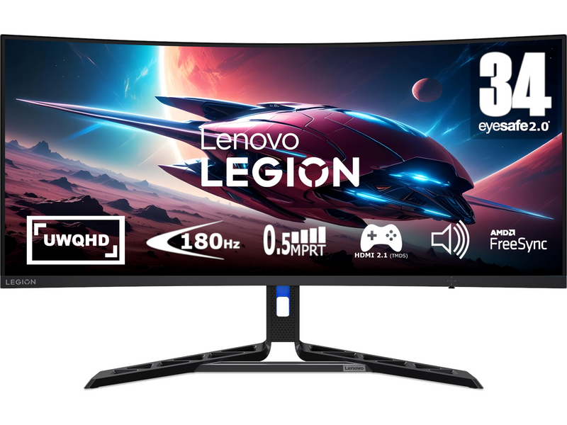 34" Lenovo Legion R34W - 3440x1440 (UWQHD) - 165Hz - VA - Curved