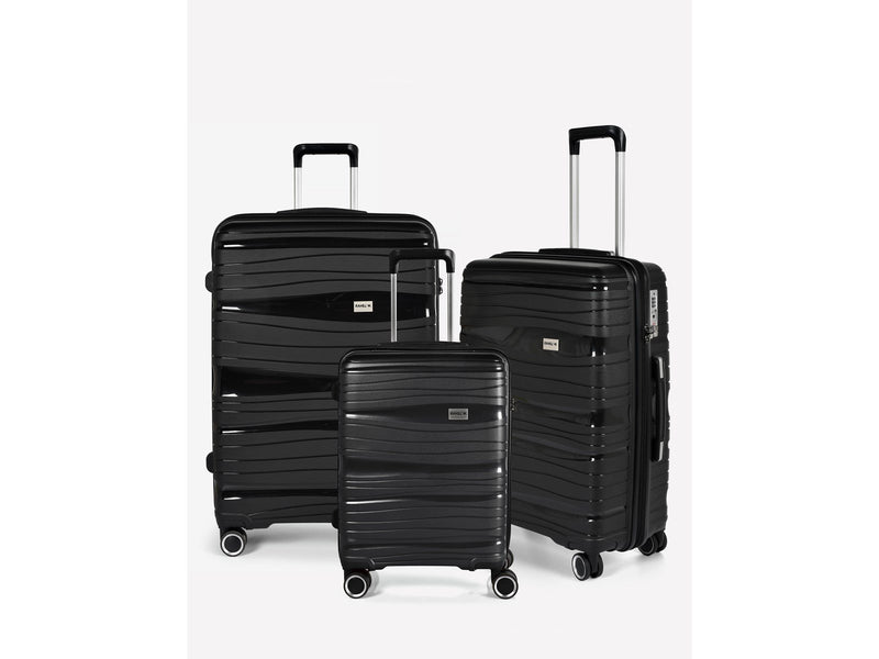 RW Travel Travel Alfrida Collection 3-set Suitcase Black