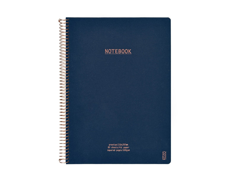 KOZO Squared Notebook A4 Premium Navy