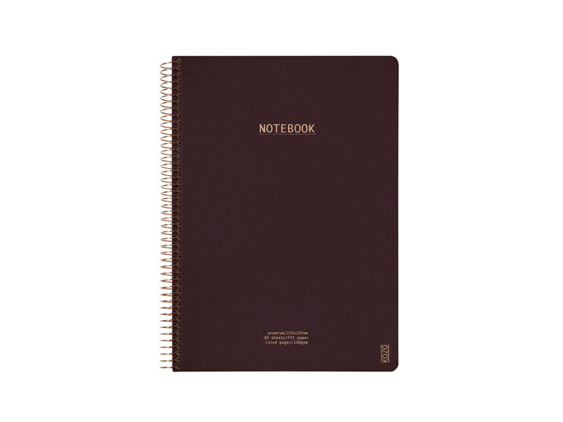 KOZO Notebook A4 Premium Coffee