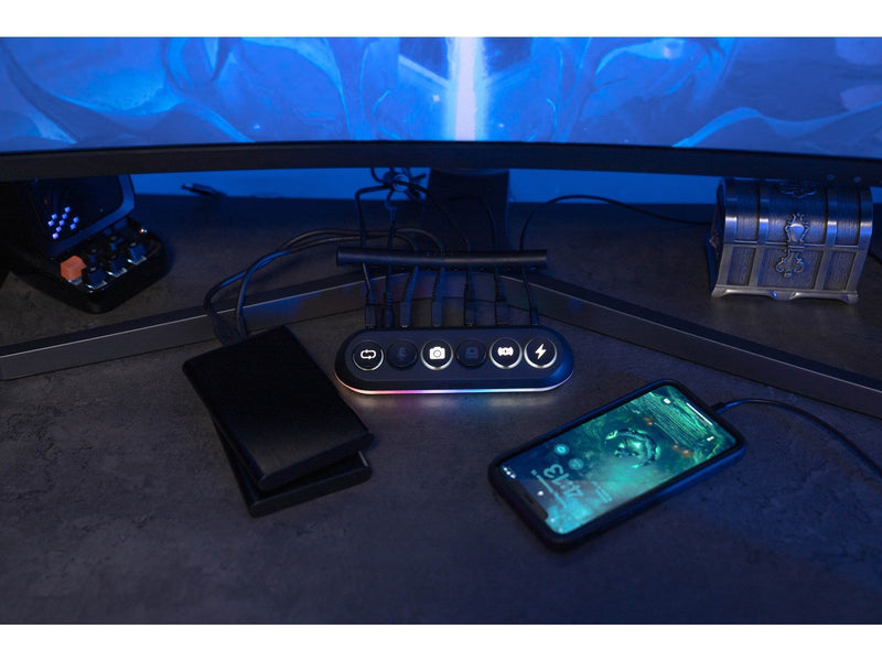 Streamplify HUB DECK 5 Slot RGB 12V USB-Hubs - USB 3.0 - 5 - Schwarz