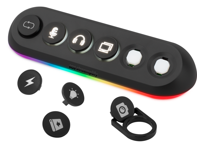 Streamplify HUB DECK 5 Slot RGB 12V USB-Hubs - USB 3.0 - 5 - Schwarz
