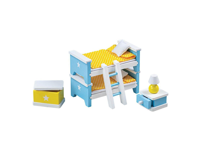 Tidlo Wooden Dollhouse Furniture Child's Bedroom 3 Pieces.