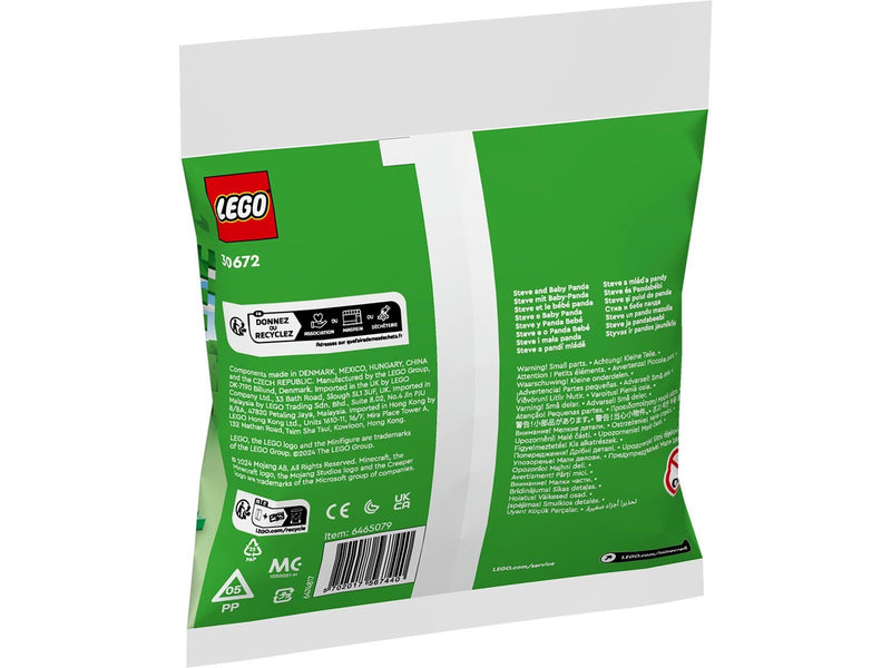 LEGO Minecraft 30672 Steve mit Baby-Panda