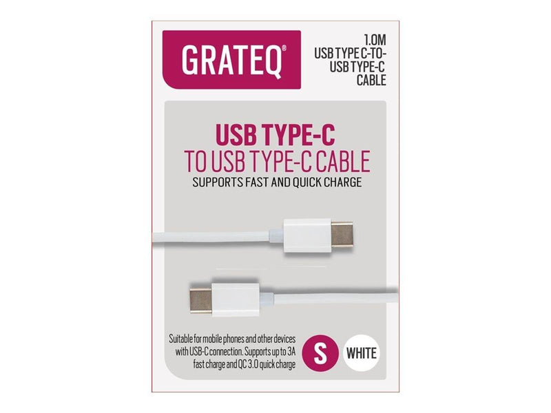 Grateq - USB-C cable - 24 pin USB-C to 24 pin USB-C - 1 m