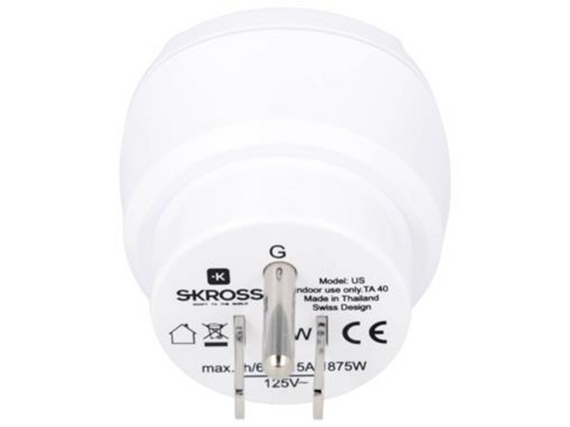 SKross Europe to USA Power Plug Adapter