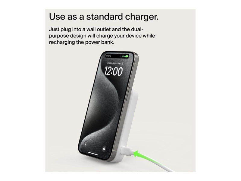 Belkin wireless power bank - magnetic with Qi2 - 24 pin USB-C - 15 Watt