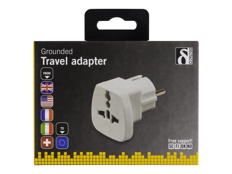 Deltaco Travel adapter UK/US/Italy/Switzerland - EU 250V
