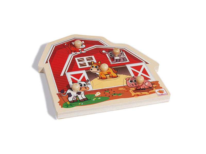 Eichhorn Wooden Puzzle with Sound 6 pieces.