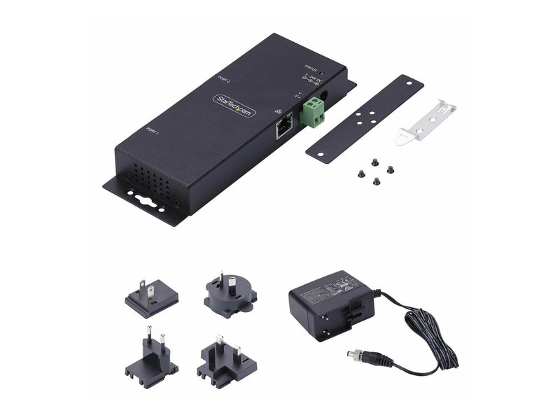 StarTech.com 2P Serial to Ethernet Adapter IP LAN to RS232 DB9 Converter - device server - TAA Compliant
