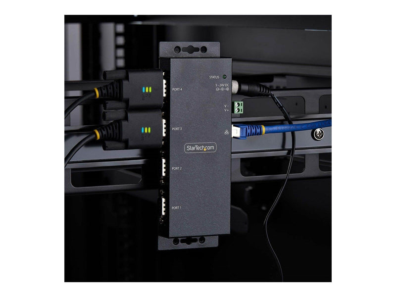 StarTech.com 4P Serial to Ethernet Adapter IP LAN to RS232 DB9 Converter - device server - TAA Compliant