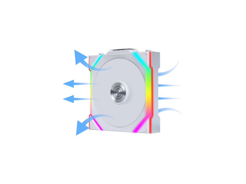 Lian Li UNI FAN SL Wireless Reverse White - Gehäuselüfter - 120mm - Weiß mit RGB-Beleuchtung - 29 dBA
