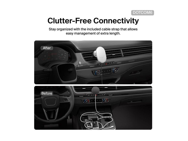 Belkin car wireless charging holder - magnetic with Qi2 + car power adapter - 15 Watt