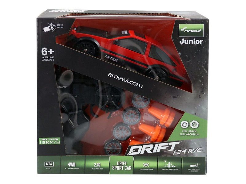 Amewi Drift Sport Car 1:24  Red 4WD 2.4GHz RTR