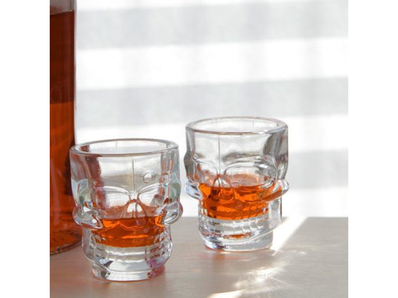 Kikkerland Skull Shot Glass Set of 4