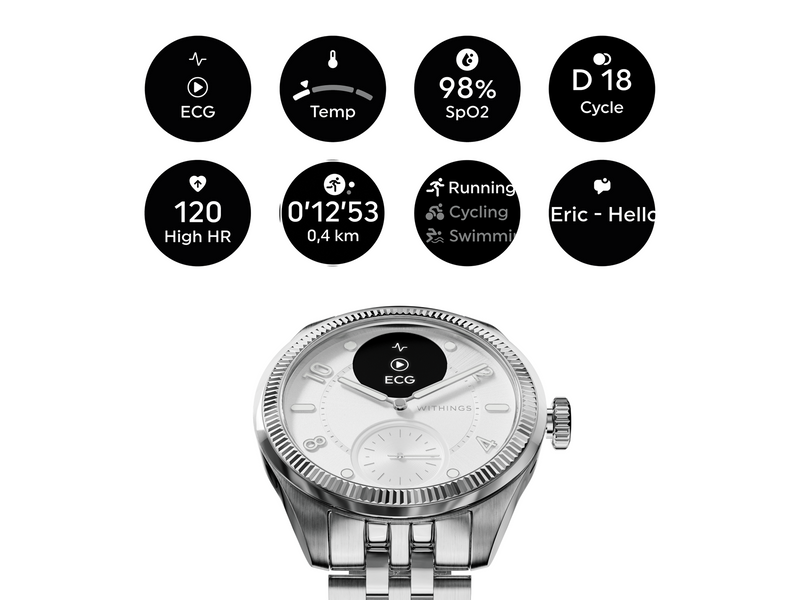 Withings ScanWatch Nova Brilliant Edition 39mm - Titanium Silver