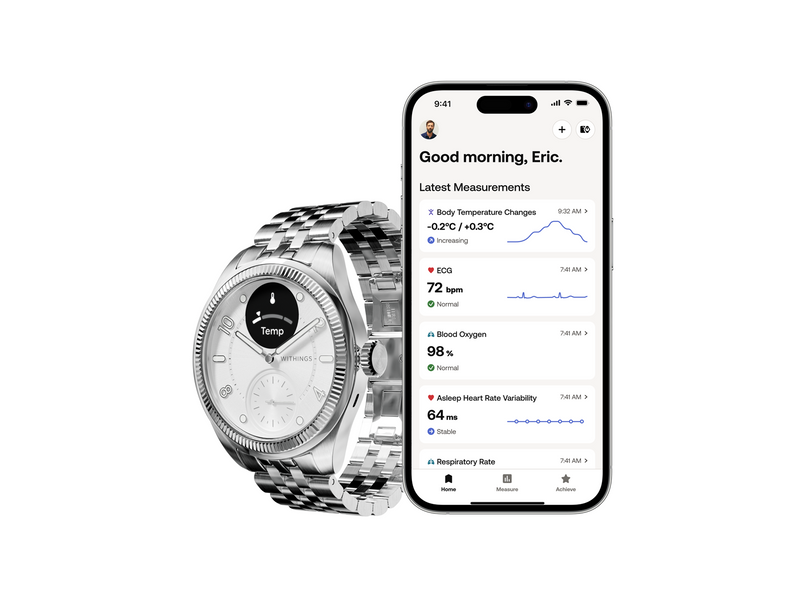 Withings ScanWatch Nova Brilliant Edition 39mm - Titanium Silver