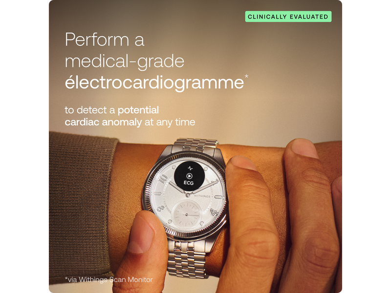 Withings ScanWatch Nova Brilliant Edition 39mm - Titanium Silver