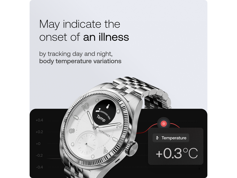 Withings ScanWatch Nova Brilliant Edition 39mm - Titanium Silver