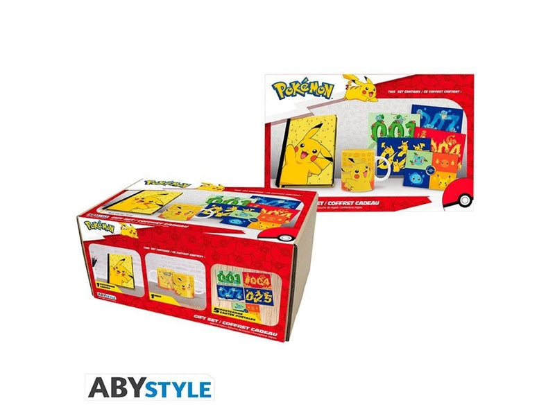 ABYstyle - POKEMON Gift set Pikachu A5 Notebook + Mug + Postcards - Geschenkset