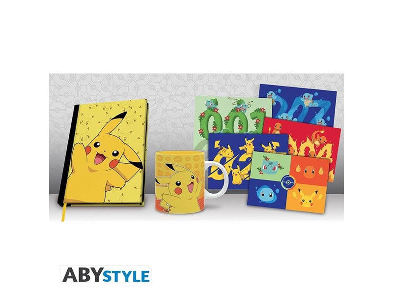ABYstyle - POKEMON Gift set Pikachu A5 Notebook + Mug + Postcards - Geschenkset