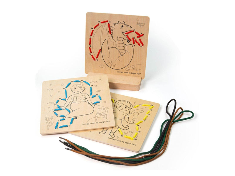Bigjigs Wooden Puzzle by Numbers - Fairytale World Holz