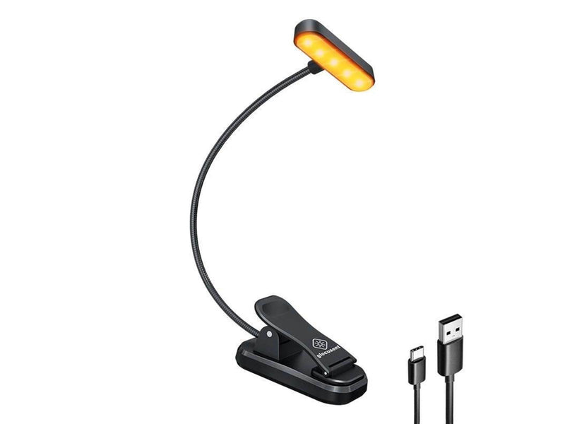 Glocusent wireless lamp with clip USB-C 650mAh timer (black)