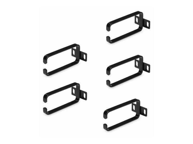 StarTech.com 5-Pack 1U Vertical Cable Management D-Ring Hooks Cable Manager For 19" Server Racks/Cabinets Network Rack Wire Orga