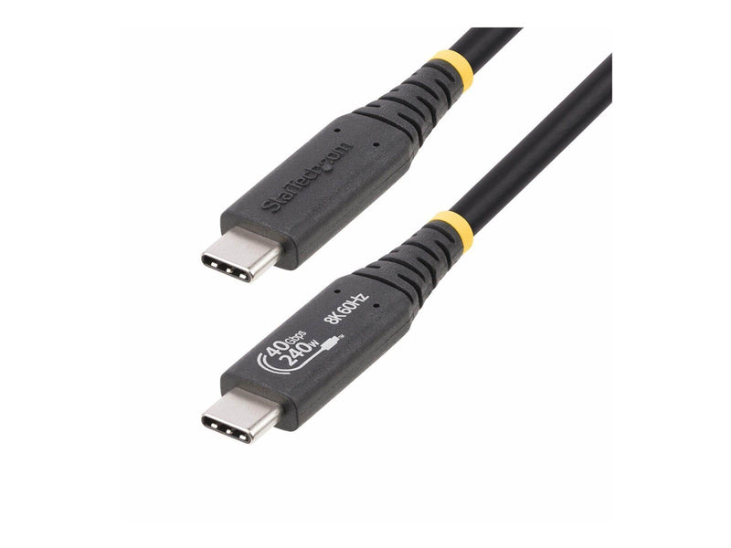StarTech.com 50cm (1.6ft) USB4 Cable USB-IF Certified USB-C Cord 40Gbps - USB-C cable - 24 pin USB-C to 24 pin USB-C - 50 cm