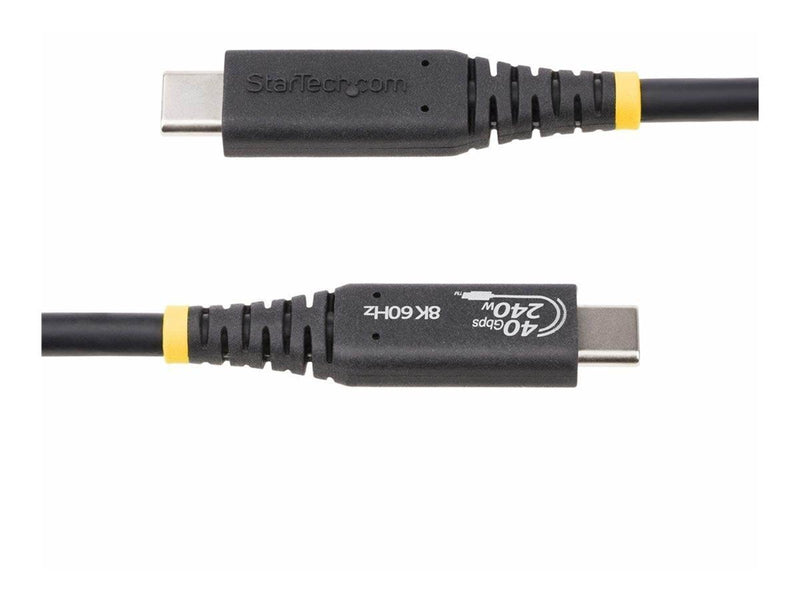 StarTech.com 50cm (1.6ft) USB4 Cable USB-IF Certified USB-C Cord 40Gbps - USB-C cable - 24 pin USB-C to 24 pin USB-C - 50 cm