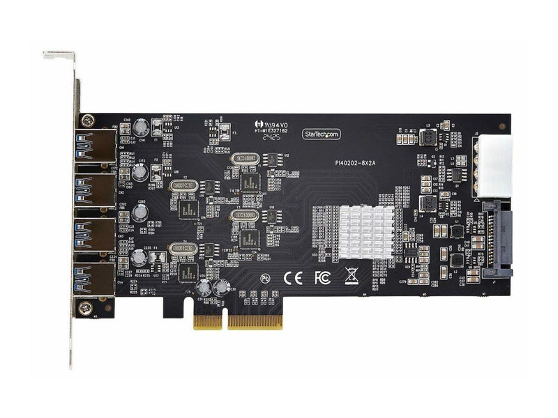 StarTech.com 4-Port USB-A PCIe Card USB 3.2 5Gbps 4x USB Controllers - USB adapter - PCIe 2.0 x4 - USB 3.2 Gen 1 x 4
