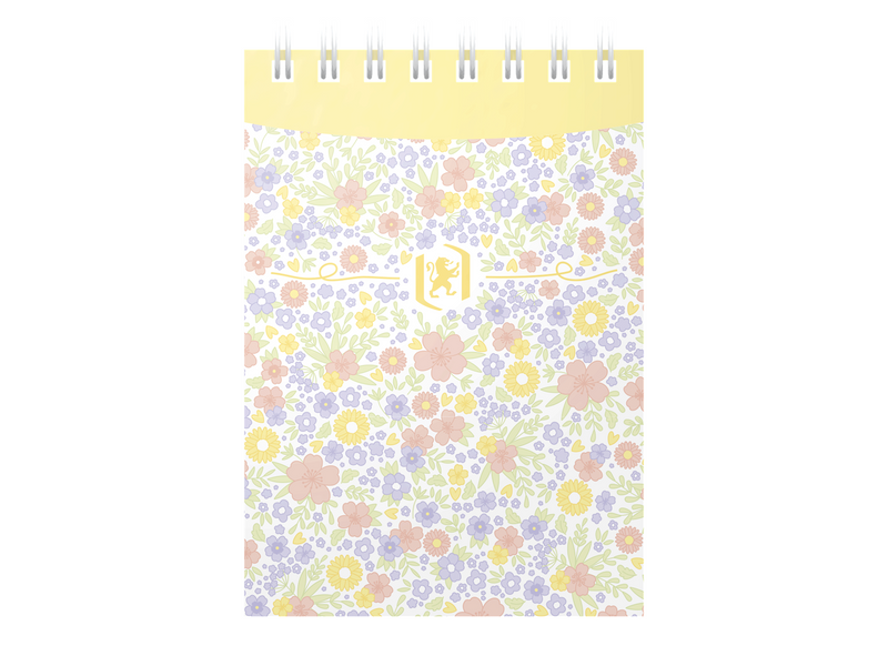 Oxford Floral Notizblock A7, Kopfspiralbindung, 70 Blatt, liniert, sortierte Farben