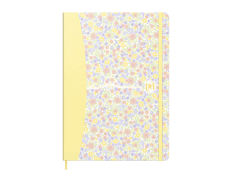 Oxford Floral A5 Hardback Cover Casebound Journal Notebook 5mm Squares 160 Pages 4 Assorted Floral Designs SCRIBZEE Compatible