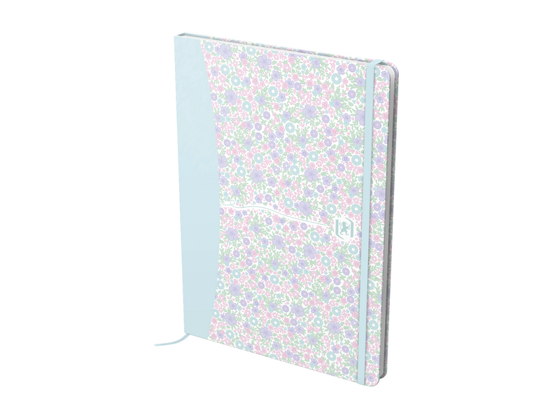 Oxford Floral A5 Hardback Cover Casebound Journal Notebook 5mm Squares 160 Pages 4 Assorted Floral Designs SCRIBZEE Compatible