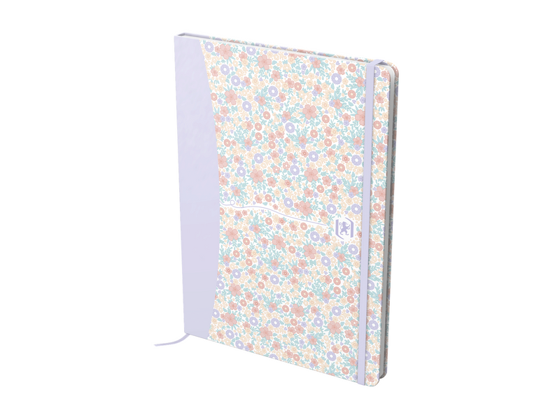 Oxford Floral A5 Hardback Cover Casebound Journal Notebook 5mm Squares 160 Pages 4 Assorted Floral Designs SCRIBZEE Compatible