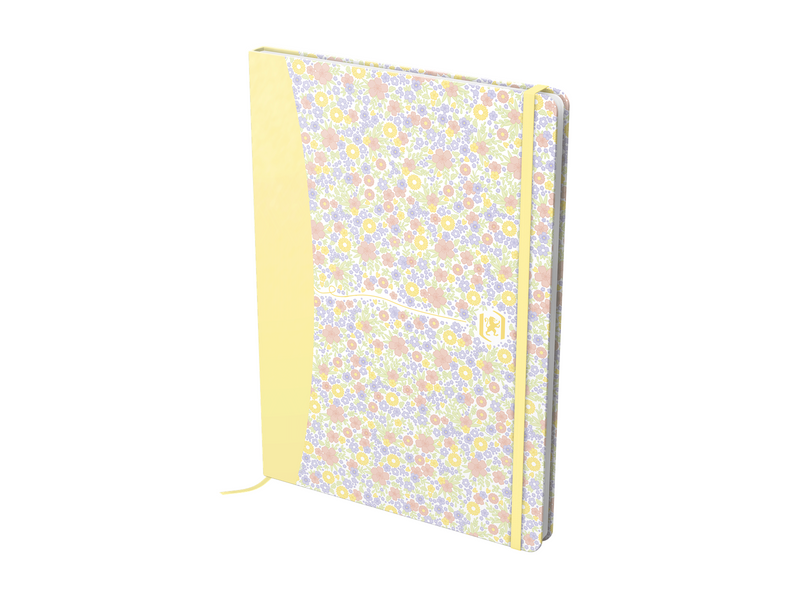 Oxford Floral A5 Hardback Cover Casebound Journal Notebook 5mm Squares 160 Pages 4 Assorted Floral Designs SCRIBZEE Compatible