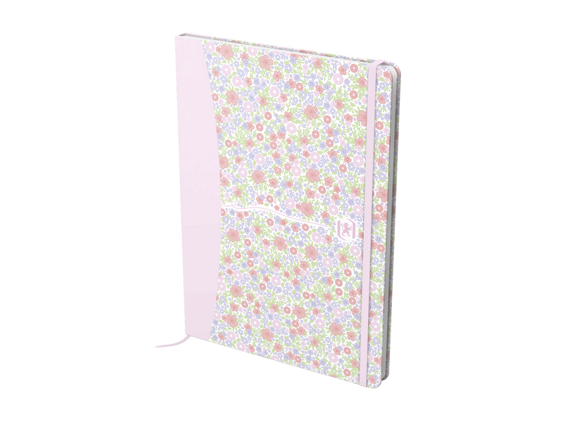 Oxford Floral A5 Hardback Cover Casebound Journal Notebook 5mm Squares 160 Pages 4 Assorted Floral Designs SCRIBZEE Compatible