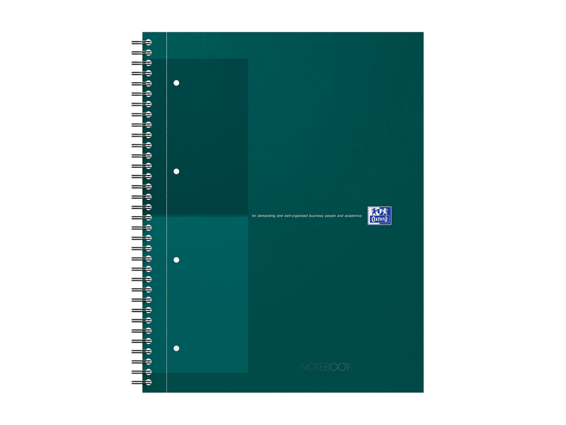 Oxford International A4+ Hardcover Notizbuch, Wire-O Spiralbindung, liniert 6mm, 80 Blatt, scribzee kompatibel, 30. Jahre Jubilä
