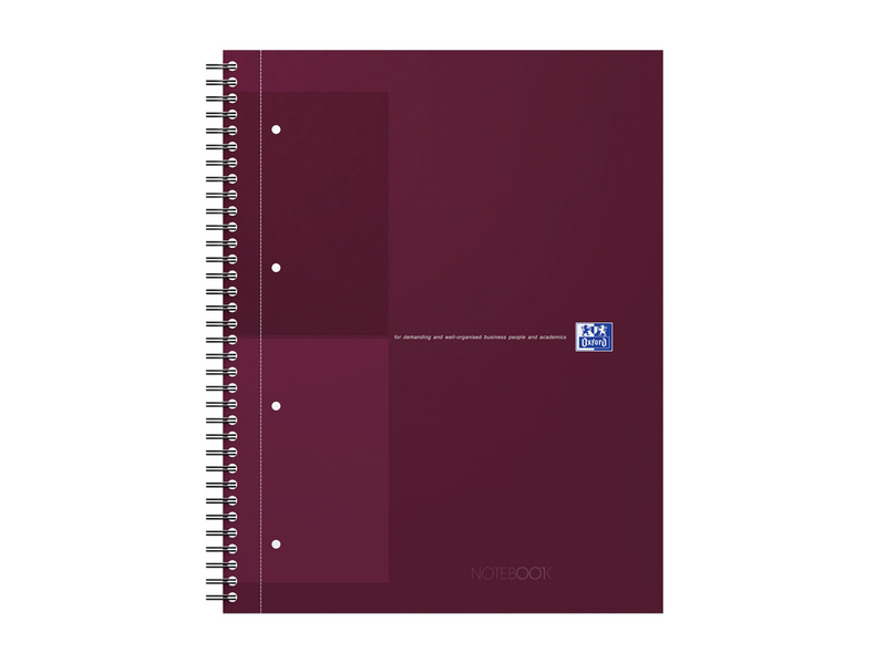 Oxford International A4+ Hardcover Notizbuch, Wire-O Spiralbindung, liniert 6mm, 80 Blatt, scribzee kompatibel, 30. Jahre Jubilä